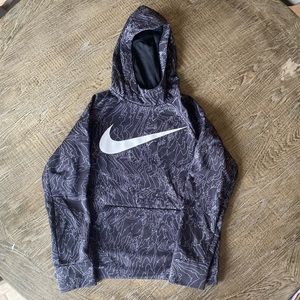 Nike Youth Hoodie Large Boys Black White swoosh